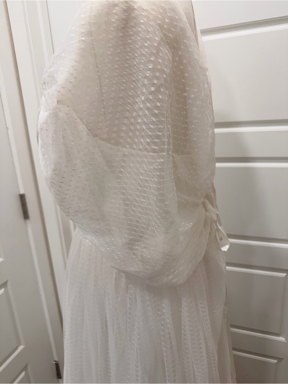 🔥Ethereal White Tulle Midi Dress - Picture 8 of 12